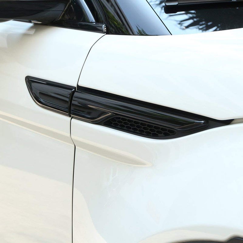 YIWANG ABS Chrome Side Door Fender Air Vent Outlet Trim for Land Rover Range Rover Evoque 2012-2018 Car Accessories (Gloss Black) - Image 4